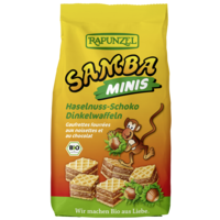 Samba Minis - Mini gaufrettes fourrées aux noisettes et au chocolat